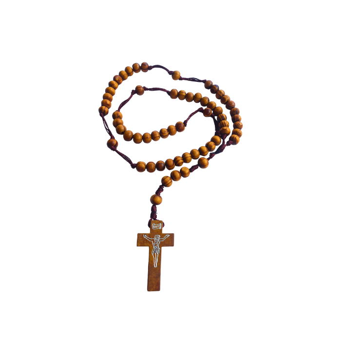 Chapelet catholique en bois – Croix bois traditionnelle