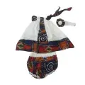 Ensemble Bébé Fille Africain avec Bloomer & Bandeau – Robe Complète Élégante (1–3 ans)